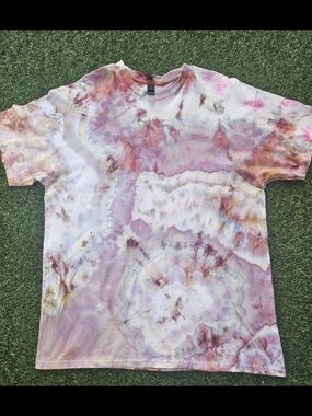 One-of-a-Kind "Desert Geode" Hand-Dyed Watercolor Statement Tee